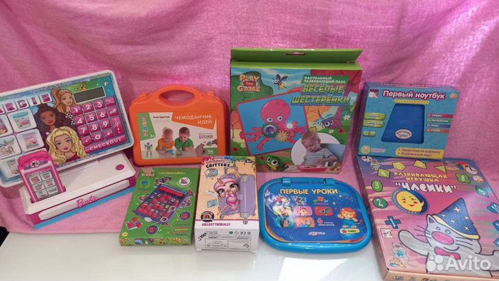 Фирменные развивающие игрушки,планшет,касса