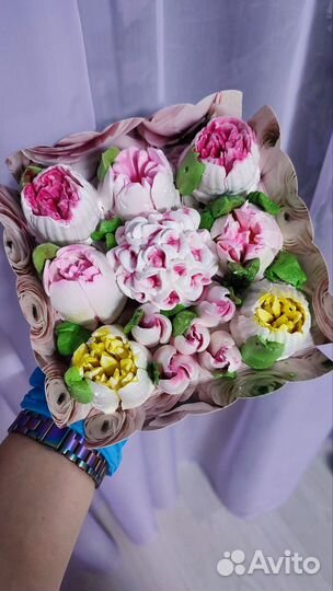 Букеты из зефира ручной работы