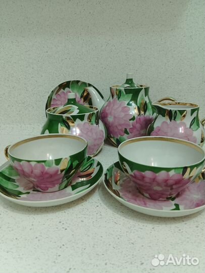 Сервиз чайный георгин Дулево