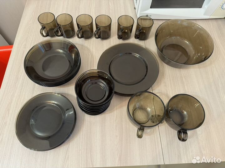 Набор столовой посуды стекло