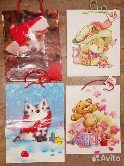 Подарочные пакеты новогодние праздничные