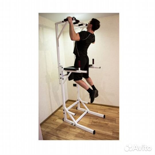 Турник брусья пресс напольный до 200 кг чёрный