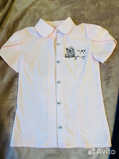 Рубашка с коротким рукавом для девочки, 134