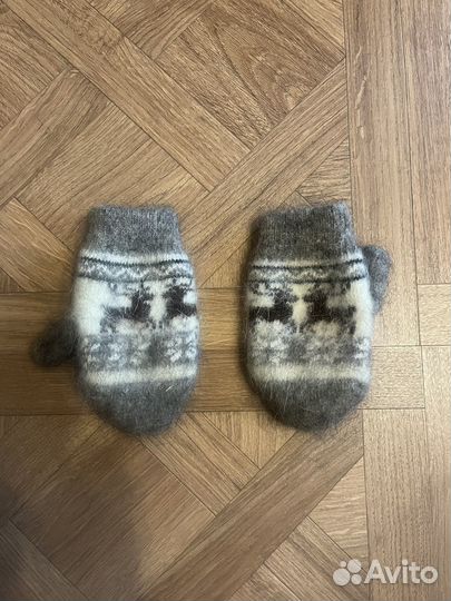 Варежки из козьего пуха новые