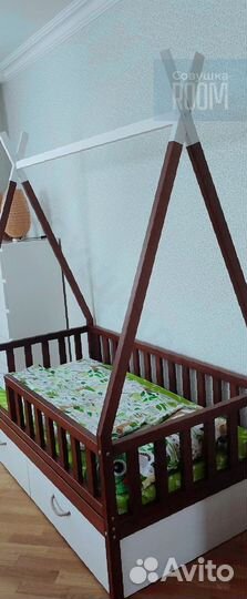 Детская кровать с ящиками