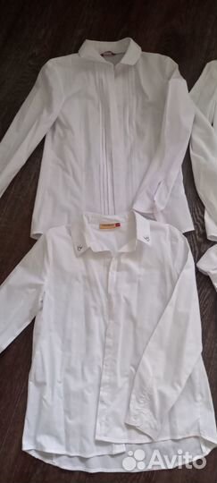 Рубашки школьные 140-146 р. пакетом