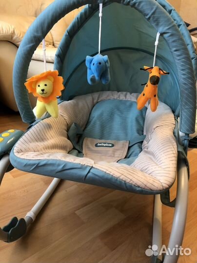 Шезлонг качель детская babyton