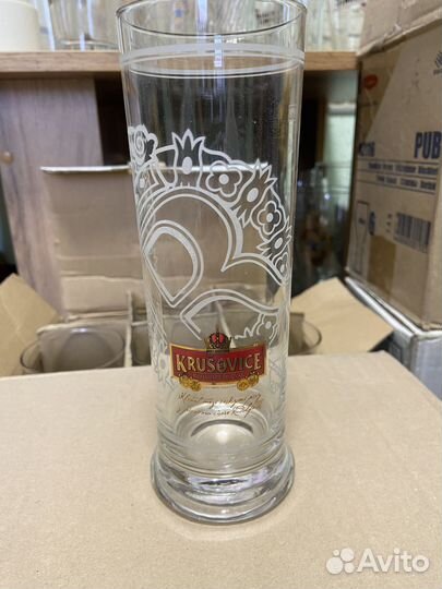 Пивные бокалы Krusovice,Крушовице 300ml