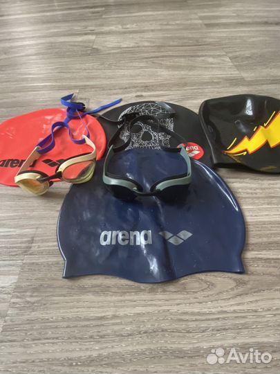 Шапочка для плавания arena,очки для плавания