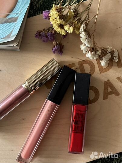 Тени блеск помада