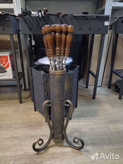 Подставка для шампуров кованная