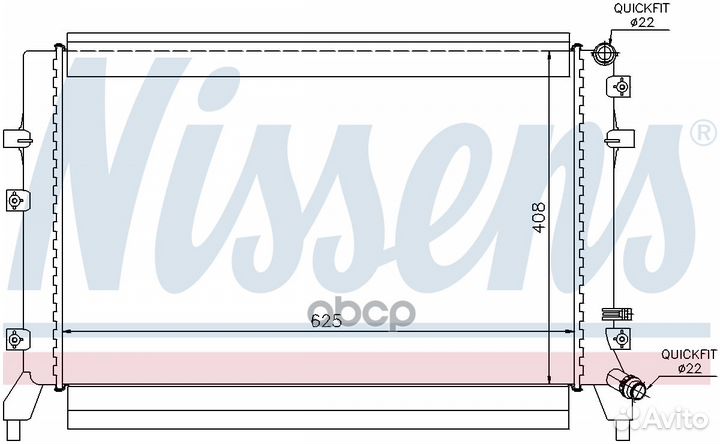 Радиатор audi A3 07-13, skoda Octavia II 08-13