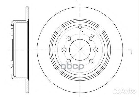 6498.00 диск тормозной задний Peugeot 406 1.8