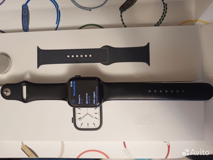 Часы apple watch 7 45 mm blue