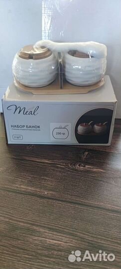 Наборы банок фарфоровые для сахара, специй новые