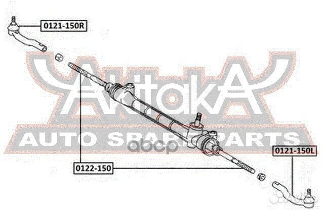 Наконечник рулевой левый 0121-150L asva