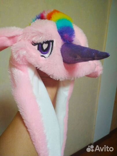 Шапочка Единорог с подвижными ушками