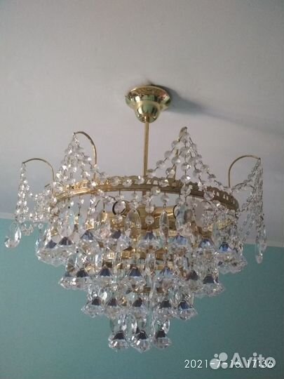 Люстры хрустальные бу