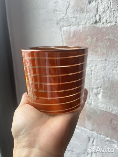 Подсвечник из толстого стекла