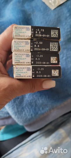 Линзы однодневные,4 коробки