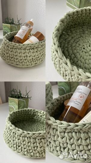 Вязаные корзинки
