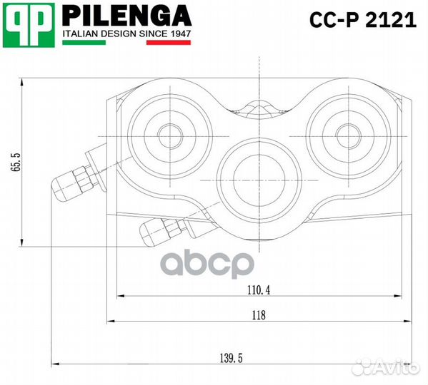 Цилиндр тормозной перед, лев CCP2121 pilenga