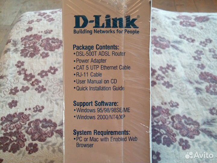 Adsl роутер D-link DSL-500T новый