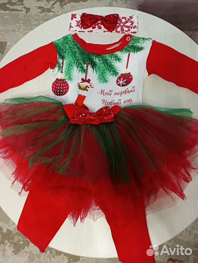 Новогодний костюм 6-9 месяцев