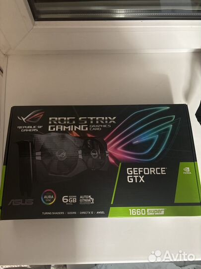 Видеокарта gtx 1660 super 6gb asus rog