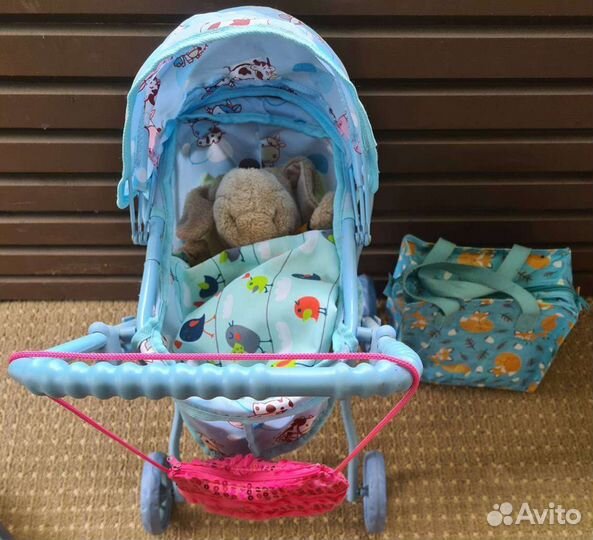 Коляска, собачка + набор для песочницы