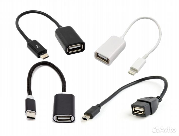 OTG переходники Type-C, microusb, miniusb, iPhone