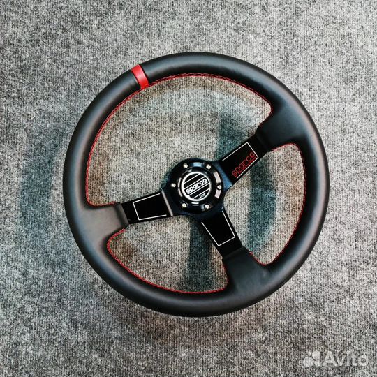 Руль sparco Style - с выносом - 350мм (Кожа/черный