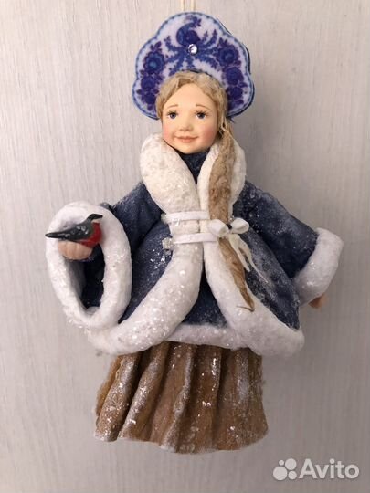 Ватная елочная игрушка