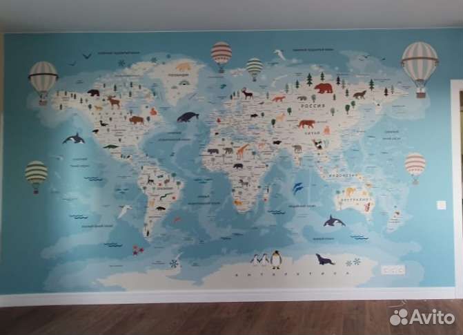 Обои карта мира all to wall
