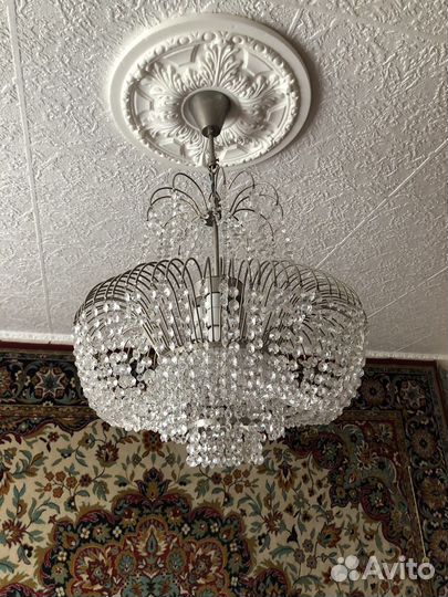 Люстра хрустальная Чехословакия. Шапка Мономаха