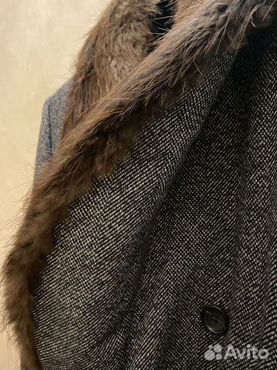 Пальто gucci мех бобра