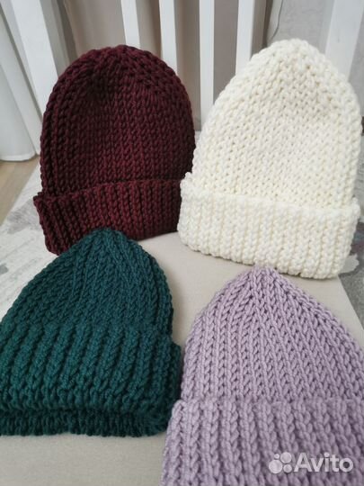 Шапка вязаная ручная работа