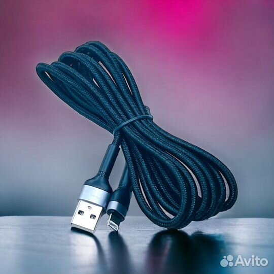 Кабель WUW X192 USB-Lighting 2,4A, 2m Black