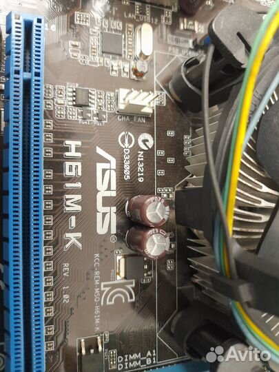 Asus H61-K + i3 2120 + 6GB DDR3 1333MHz