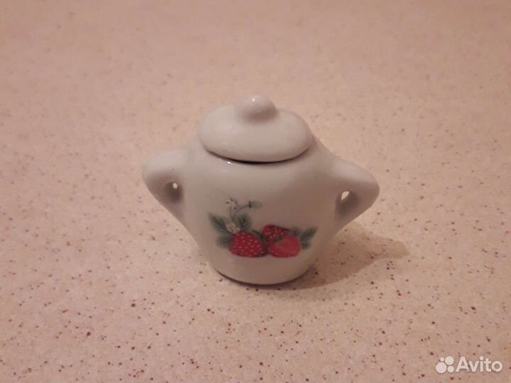 Игровой фарфоровый чайный набор для кукол