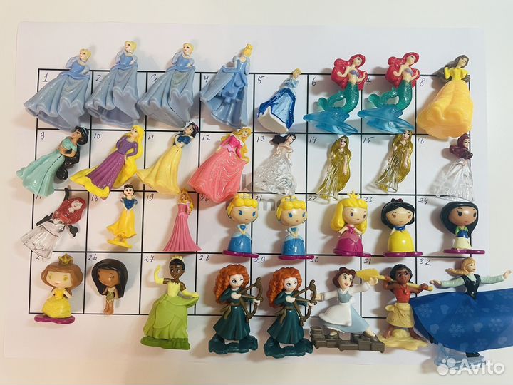 Фигурки из киндера и др винкс барби принцессы