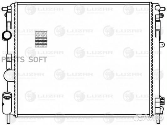 Радиатор охлаждения Рено Логан 04- пластинчатый