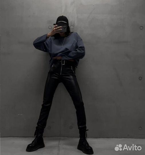 Кожанные брюки look online