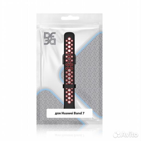 Ремешок спортивный силиконовый для Huawei Band 7 D
