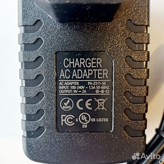 Блок питания 9V 2A обратная полярность