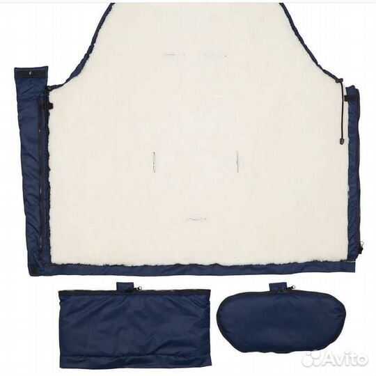 Зимний конверт в коляску на овчине