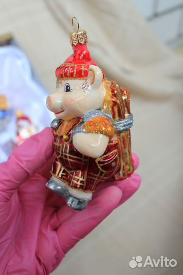 Набор ёлочных игрушек Irena Волк и три поросёнка