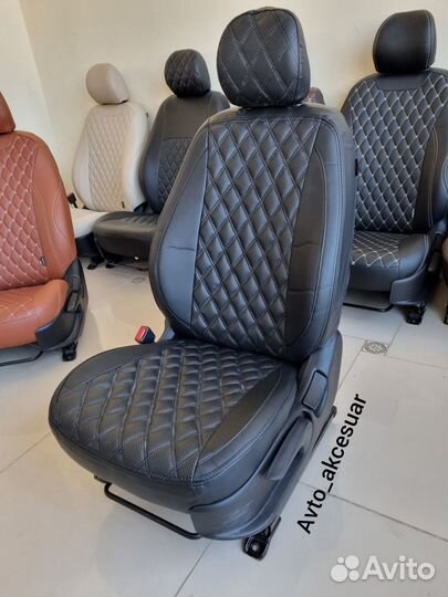 Чехлы на сиденья Хендай Солярис 2 - Киа Рио 4