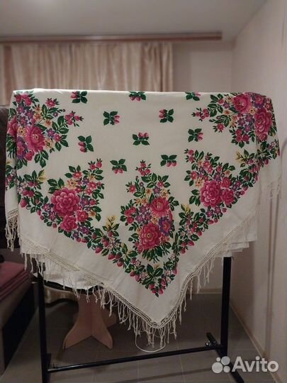 Павловопосадский платок шаль шерсть