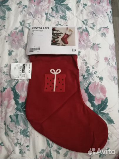 Носок новогодний Икеа